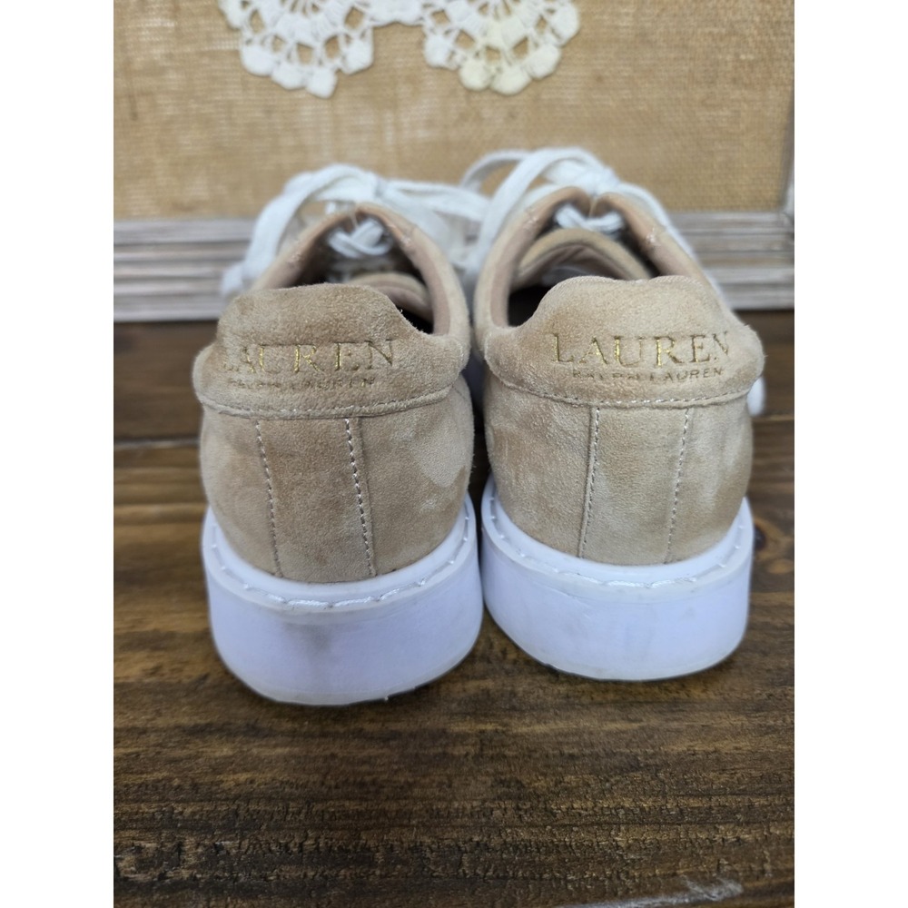 Authentic LAUREN RALPH LAUREN ANGELINE Brown Suede Women's Shoes Size 6 GUC - Picture 4 of 9